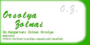 orsolya zolnai business card